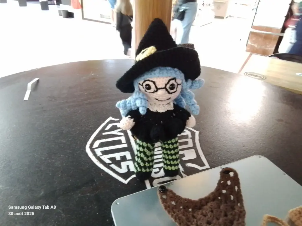 Sorcière à lunettes et ses accessoires 